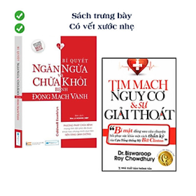 CK50% SÁCH TRƯNG BÀY: Combo Động mạch vành + Tim mạch - có vết sước, vết dơ nhẹ