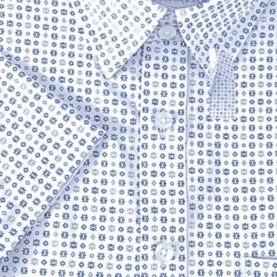 Áo sơ mi nam ngắn tay Novelty Casual Hoa văn SMI25001