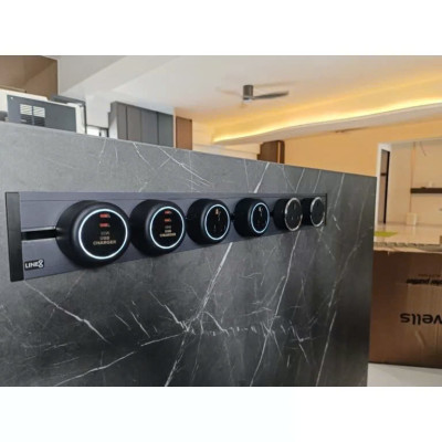 Ổ Cắm Điện Line8 Zen MLT - Body Màu Đen - Chuẩn Quốc Tế - Chính hãng