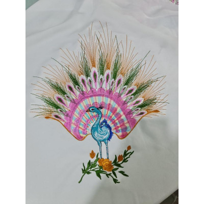 ĐỒ LAM ĐI CHÙA  Mẫu Chim Công Thêu Cao Cấp