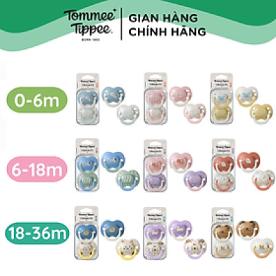 Ty Ngậm Họa Tiết Vui Nhộn Cho Bé Tommee Tippee Ultimate Fit 0-6, 6-18, 18-36 Tháng (Vỉ Đôi)