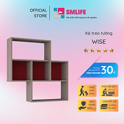 Kệ trang trí phòng khách gỗ công nghiệp SMLIFE Wise