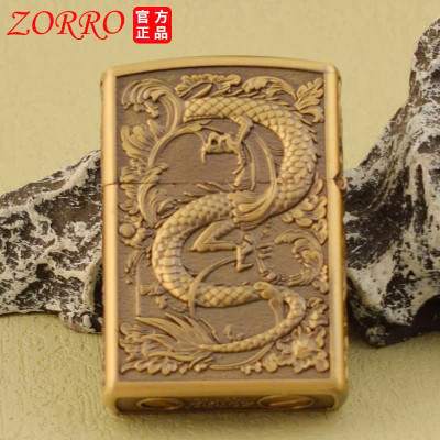 Vỏ Hộp Quẹt, Bật lửa Zorro Cao Cấp Họa Tiết Rồng Xanh Lục Bảo