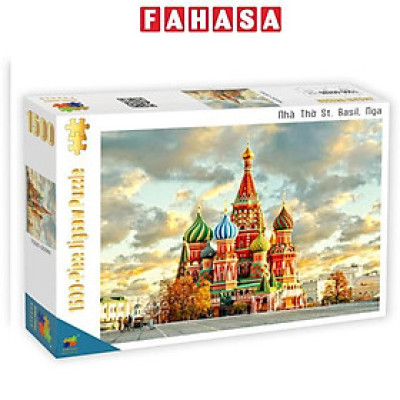 Bộ Tranh Ghép Hình Minh Châu - 60 x 80 cm (1500 Mảnh Ghép) - Nhà Thờ St. Basil Nga