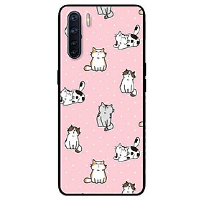 Ốp lưng dành cho Oppo Reno 3 / A91 - Reno 3 Pro - Reno 4 - Reno 4 Pro mẫu Mèo Trắng Đen Nâu