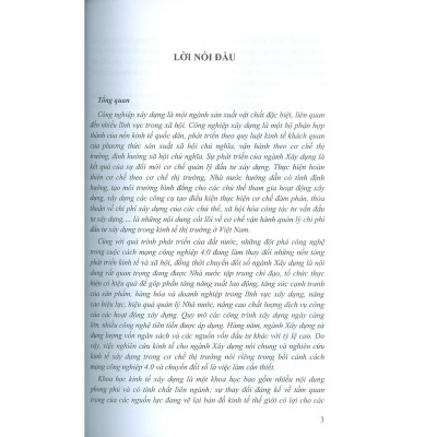 Sách - Kinh Tế Xây Dựng Với Cách Mạng Công Nghiệp 4.0 Và Chuyển Đổi Số - Tập 3 (Sách Chuyên Khảo) 
