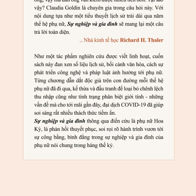 Sự Nghiệp Và Gia Đình - Claudia Goldin