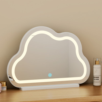Gương đèn LED để bàn trang điểm hình đám mây xinh decor phòng thương hiệu IGA - GP403