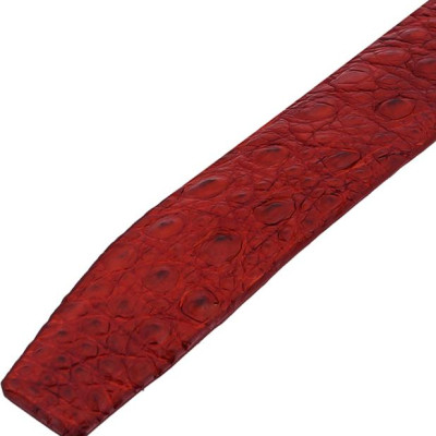 Thắt Lưng Nam Da Cá Sấu Gai Đuôi Đầu Kim Bản Lớn Huy Hoàng HT4717 - Nâu Đỏ