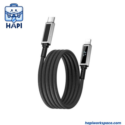 Cáp sạc hàng chính hãng WiWU Aramid Fiber Warriors Type-C to L Wi-C080 lớp bảo vệ aramid siêu bền, đầu hợp kim chống gỉ