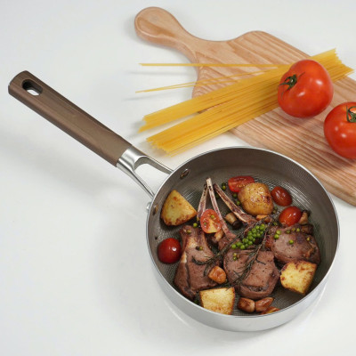 Chảo Inox 3 lớp liền khối chống dính Kalpen Nano Titanium Dauer chuản Đức - Hàng chính hãng