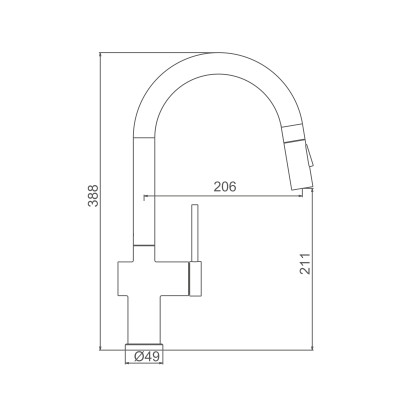 Vòi bếp nóng lạnh inox SUS 304 dây rút Frap F60807 - Chính Hãng Liên Bang Nga