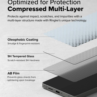 [Combo 2] Dán cường lực dành cho Samsung Galaxy S25 Ultra/S25 Plus/S25 RINGKE Easy Slide Tempered Glass - Hàng Chính Hãng