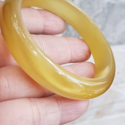 Vòng Nữ Bản Hẹ Mát mèo Vàng nhẹ Ni 53mm x Cao 7mm x dầy 7mm Nữ 50kg - 55kg Hợp nữ mệnh thổ mệnh kim mệnh thuỷ ạ