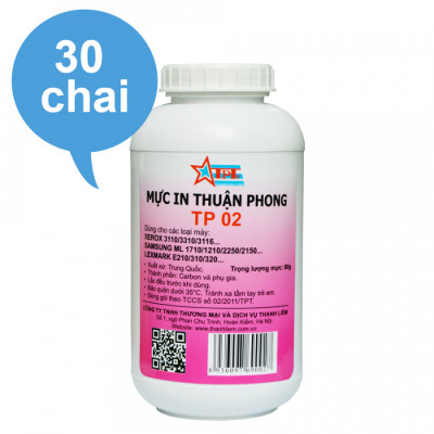 (BỘ 30 CHAI) Mực đổ Thuận Phong TP02 dùng cho máy in Samsung ML-1610/ 1620/ 2010/ 2020/ 2160/ 2165/ 1660/ 1666/ 1670/ 1860/ SCX-4321/ 4621/ 3400/ 3200/ Xpress M2020/ M2070/ M2625/ M2675/ M2885 - Hàng Chính Hãng