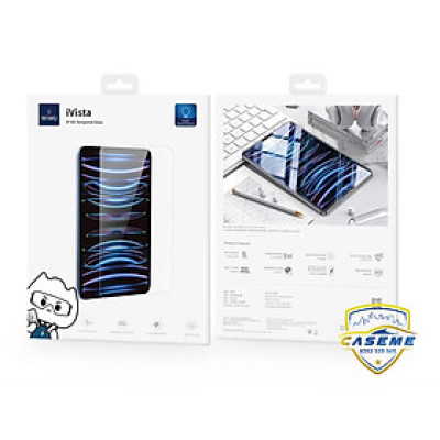 Kính cường lực cho iPad Gen 10 2022 10.9 inch hiệu WiWU ivista, vát viền 2.5D, bảo vệ Full màn,chống xước, chống vỡ, trong suốt - Hàng chính hãng