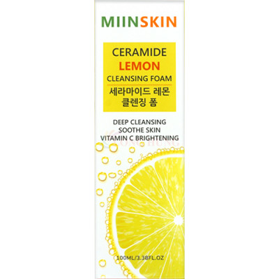 Sữa rửa mặt chanh MIINSKIN Ceramide Lemon Cleansing Foam (100ml) - Hàng chính hãng