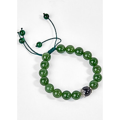 Vòng Tay Ngọc Bích Phối Mã Não Đen Ngọc Quý Gemstones