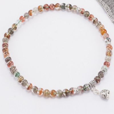 Vòng 2 line thạch anh ưu linh đa sắc phối charm chuông bạc Ngọc Quý Gemstones