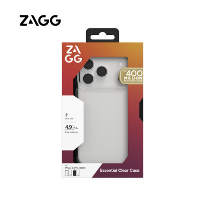 Ốp lưng trong suốt cho iphone 17 ZAGG ESNTL/ ESNTL Clear Snap sạc từ tính, chống sốc, chống ố vàng_ Hàng chính hãng