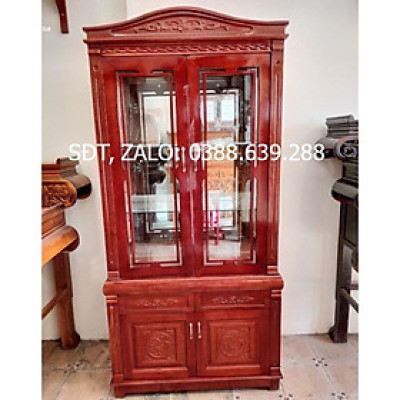 Tủ rượu gỗ Xoan Ngang 1m