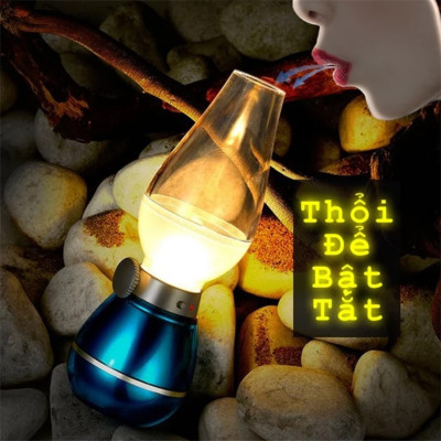 Đèn Dầu Cảm Ứng Thổi Bật Thổi Tắt Bản Cao Cấp LED Thông Minh, Loại Tốt