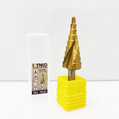 Mũi khoan tháp HSS-M2 đường kính khoan 4-20mm phủ titan siêu cứng KYNKO