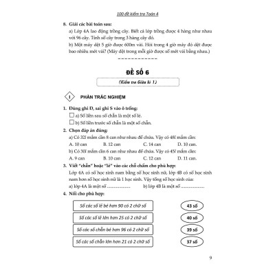 Sách - 100 Đề Kiểm Tra Toán Lớp 4 - Biên Soạn Theo Chương Trình Mới - Khang Việt Book