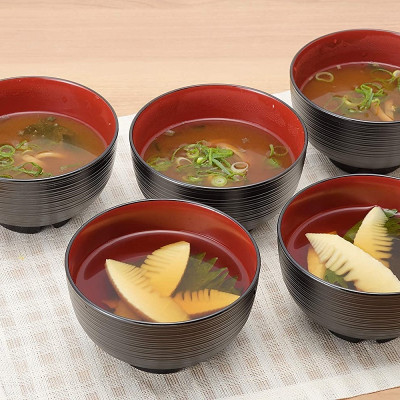 Bát nhựa tròn cao cấp Sensuji Black Ø113mm - Made in Japan