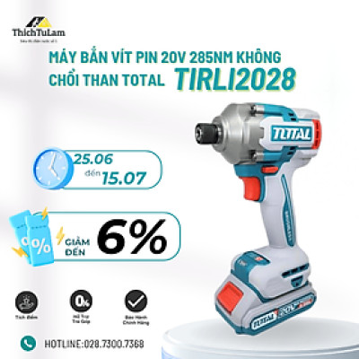 MÁY BẮN VÍT PIN 20V 285NM KHÔNG CHỔI THAN TIRLI2028 TOTAL - HÀNG CHÍNH HÃNG