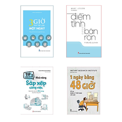 Combo 4 Cuốn: Tip Công Sở 1 - Khả Năng Sắp Xếp Công Việc + 1 Ngày Bằng 48 Giờ  + Điềm Tĩnh Trong Bận Rộn +  3 Giờ Làm Hết Việc Một Ngày 
