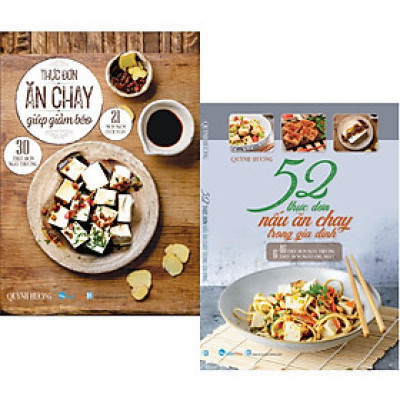 Sách - Thực Đơn Ăn Chay Giúp Giảm Béo + 52 Thực Đơn Nấu Ăn Chay - Việt Thư