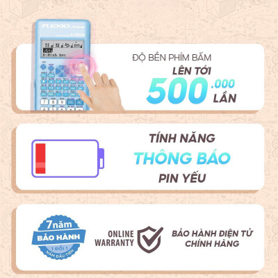 Máy Tính Khoa Học Flexio - Thiên Long Fx799VN - Phiên Bản 2025 - Màu Tím