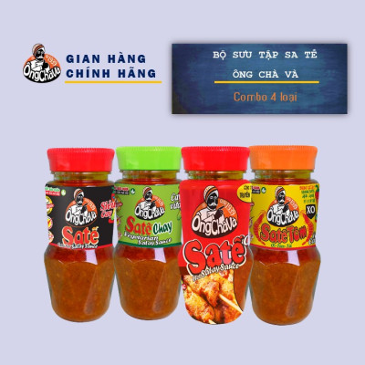Bộ Sưu Tập Sa Tế Ông Chà Và: "Sa Tế 115g + Sa Tế Siêu Cay 90g + Sa Tế Tôm 90g + Sa Tế Chay 90g"
