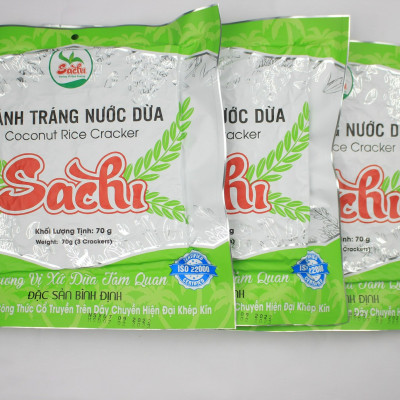 Bánh Tráng Nước Cốt Dừa Nướng Sẵn Sachi Bì Loại 70Gram