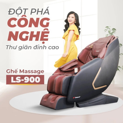 Ghế Massage Toàn Thân Lifesport LS-900, Ghế Massage Có 8 Chương Trình Massage Và 5 Bài Thủ Công Và 3 Bài Hỗ Trợ Giấc Ngủ