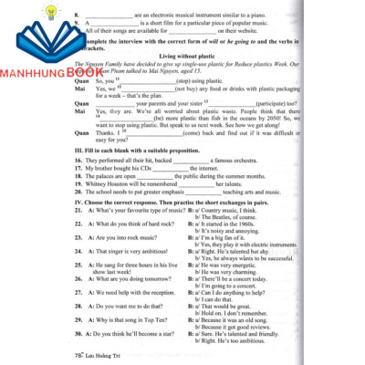 SÁCH - bài tập tiếng anh 10 - không đáp án (biên soạn theo chương trình gdpt mới)