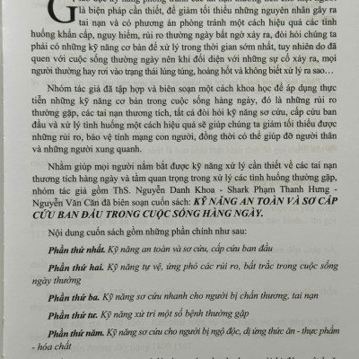 Sách Kỹ Năng An Toàn và Sơ Cấp Cứu Ban Đầu Trong Cuộc Sống Hàng Ngày (V2620A)