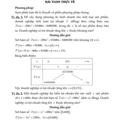 Sách - Phương Pháp Giải Các Dạng Toán Thực Tế 12