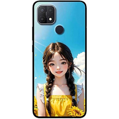 Ốp lưng cho Oppo A15 - A15s - Oppo A35 4G - A17 - A17K - Oppo A57 - A95 5G - Mỹ Nữ Hoa Hướng Dương - Hàng Chính Hãng