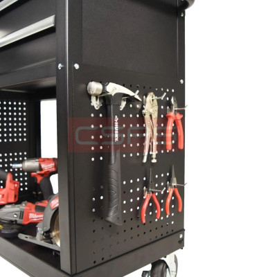 Tủ dụng cụ CSPS 91cm - 03 hộc kéo màu đen mờ kèm vách lưới