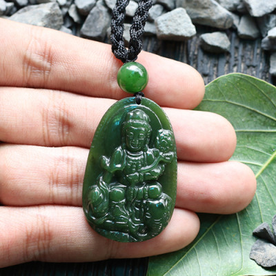 Mặt Dây Chuyển Phổ Hiền Bồ Tát Ngọc Bích Ngọc Quý Gemstones GA105