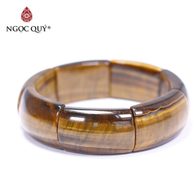 Vòng bản đá thạch anh mắt hổ vàng nâu 33x20x10mm mệnh thổ, kim - Ngọc Quý Gemstones
