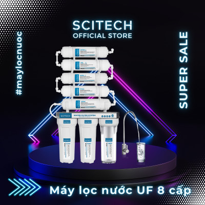 Máy lọc nước UF 8 cấp lọc by Scitech (Không dùng điện, không nước thải) - Hàng chính hãng