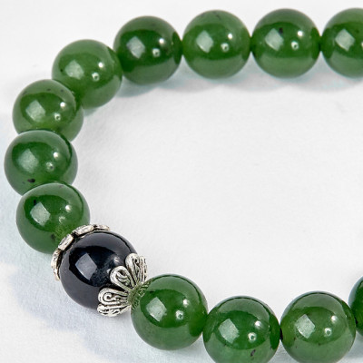 Vòng Tay Ngọc Bích Phối Mã Não Đen Ngọc Quý Gemstones