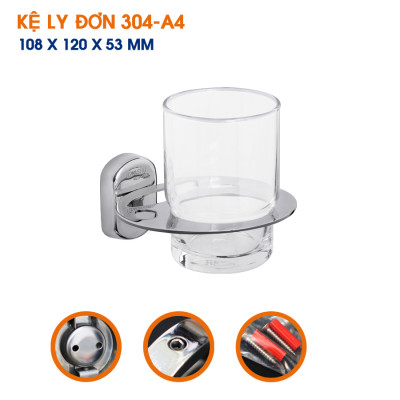 Kệ đựng ly nhà vệ sinh nhiều kiểu dáng inox 304 TOVASHU