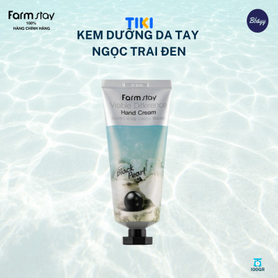 Kem Dưỡng Da Tay Ngọc Trai Đen _ Farmstay Visible Difference Hand Cream Black Pearl