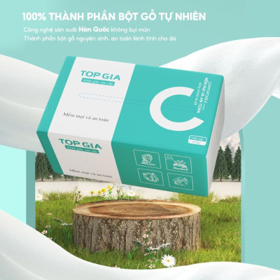 thùng 20 gói giấy rút  Top Gia chữ C 1 gói lớn 100 rút 4 lớp siêu dai và không bị bụi giấy