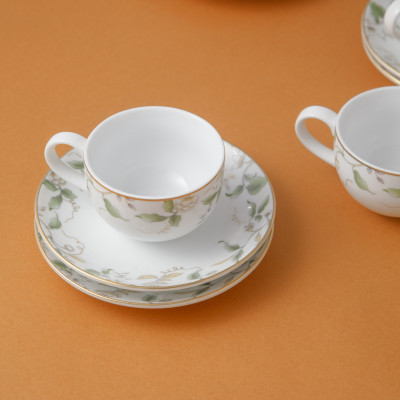 Bộ ấm trà phình thon hoa 014 họa tiết hoa Ngọc Diệp