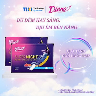 Combo 2 Băng Vệ Sinh Diana Super Night 35cm (Gói 3 Miếng)